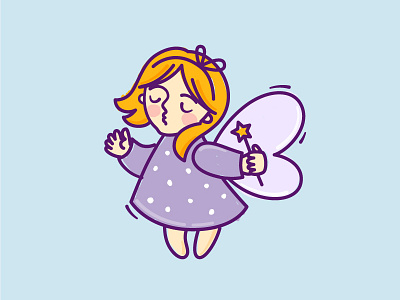 Fairy cartoon cute fairy girl illustration magic