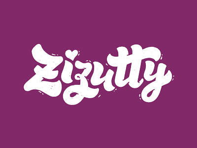 Zizutty - Sketch cartoon lettering logo