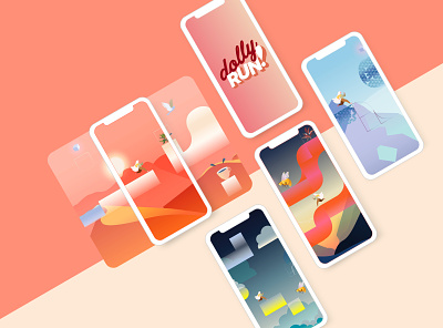 Dolly Run app appdesign application game illustration