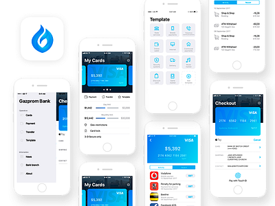 Gazprom Banking. Concept redesign for IOS 11 bank banking concept gazprom ios11 mobile redesign ui ux