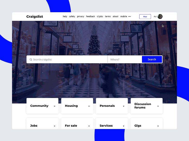 Craigslist redesign concept