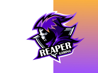 The Reaper branding cartoon logo esports gaming gaming logo illustration logo skulled