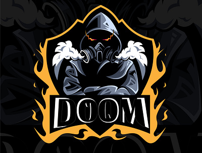 The Doom!! cartoon logo esports logo illustration logo mascot