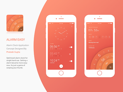 Alarm Eazy App Concept alarm clock concept design select time ui usable