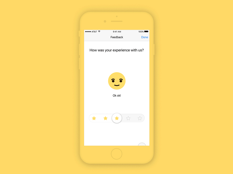 Feedback Emoji Animation app customer design emoji emoticons feedback rating screen star ui user ux