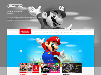 Nintendo Website Re Design nintendo