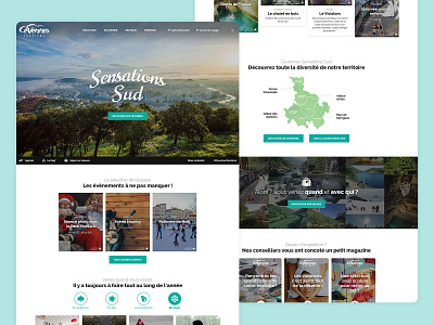 Tourist office website design holidays homepage tourism ui website