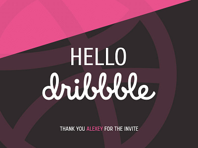 Hello Dribbble! dribbble hello invite thank thanks ui ux you