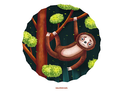 Sloth cg illustration illustrator photoshop sloth