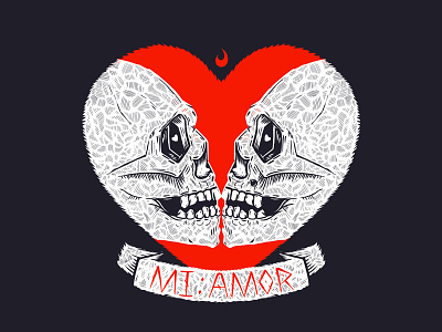 Mi Amor heart illustration illustrator logo love mi amor print skull tshirt tshirt design tshirt graphics