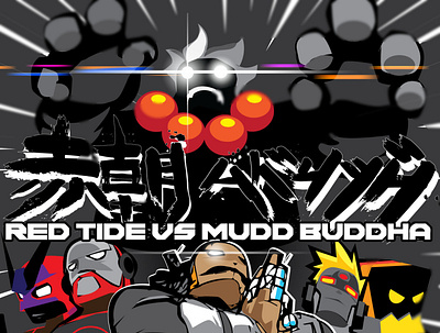 RED TIDE VS MUDD BUDDHA ALBUM ART art design graphic design
