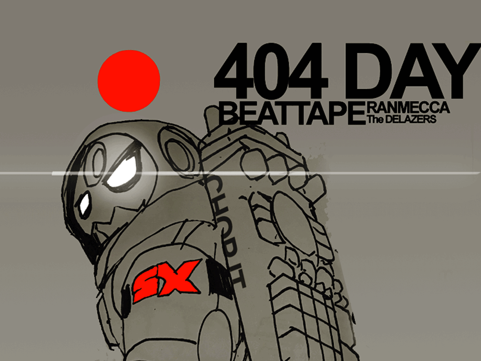 404 DAY Beat Tape cover art graphic design illustration typography