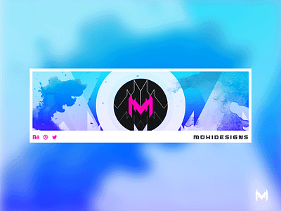 MOXI Twitter Header branding clean design geometric gradient header logo twitter typography vibrant