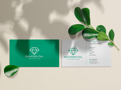 Dental clinic Business card branding design graphic design logo typography
