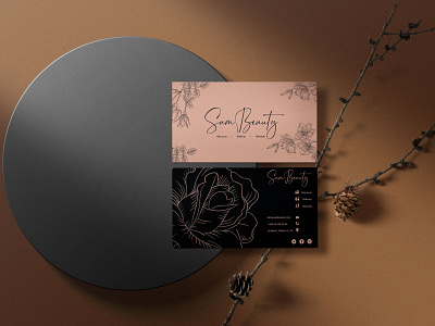 Beauty salon Business card branding design graphic design logo typography