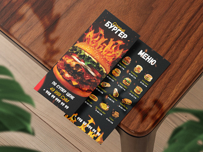 Burger Cafe Flyer branding design graphic design logo typography
