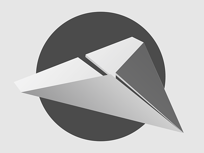 Paper Plane design flat origami paper plane ui