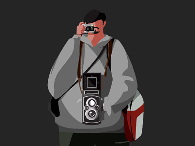 Cameraman cameraman character film camera illustration man photographer