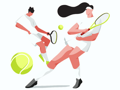 Tennis ball illust sports tennis