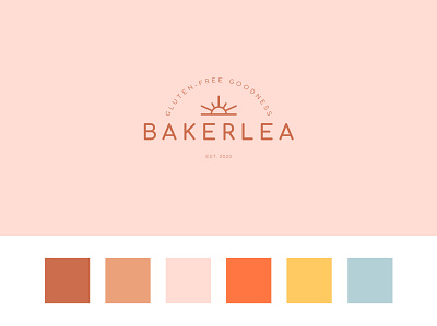 Bakerlea Logo Design bakerlea bakery logo baking branding branding design color color palette corporate identity delivery design development gluten free graphic design logo sun vibrant
