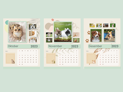 Kalender Gambar Binatang app design graphic design ui