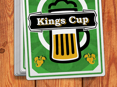 Card Deck for the "Kings Cup" game app beer card deck game ios iphone wood