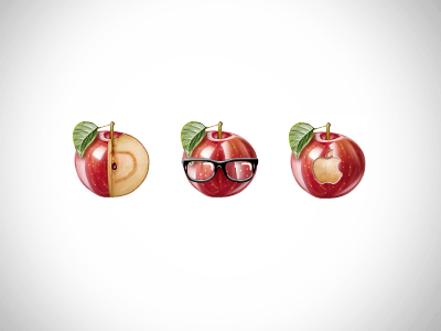 Apples apple apples design fruit glasses graphic