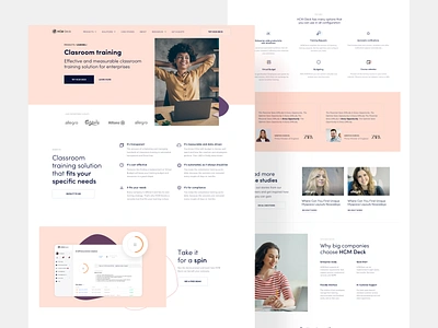 HCM Deck - Learning section corporate ecommerce features hr photos and saas saas website testimonials