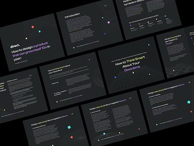 Pitch Deck with Abstract Shapes and Pale Colors.