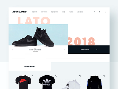 Clothes shop - Homepage for ecommerce adidas ecommerce homepage for ecommerce nike shop shoper sport store