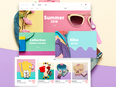 Colorful Store - Homepage for ecommerce bigcommerce bootstrap clothes colorful ecommerce fashion filter pastele photos product shop theme