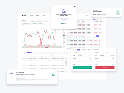 Xult - Cryptocurrency Exchange Overview advance charts charts crypto exchange crypto wallet cryptocurrency dashboard graphic trade