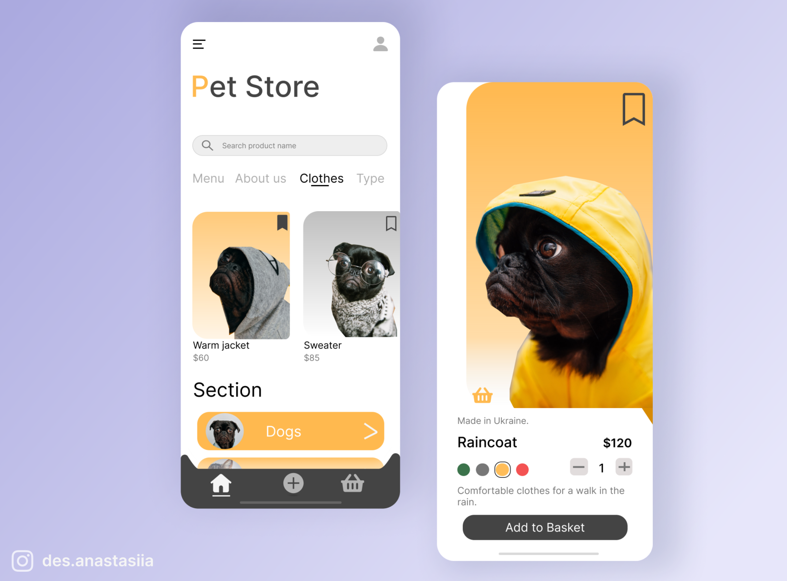 Pet Store Concept App by Anastasiia on Dribbble