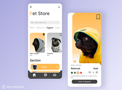 Pet Store Concept App app design graphic design illustration ui ux web