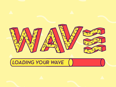 Wave 80s loading loading bar pattern wave yellow