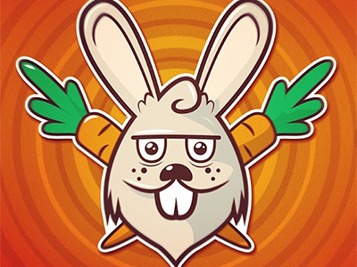 Rabbit animal illustration illustrator rabbit sticker vector