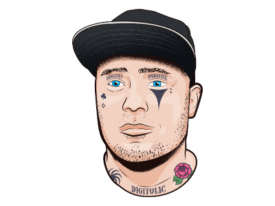 Gangsta's Paradise gansta illustration paradise portrait tattoo vector