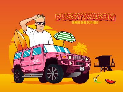 Michael Amani "Pussywagon summer tour 2017" beach dj michael amani pussywagon summer