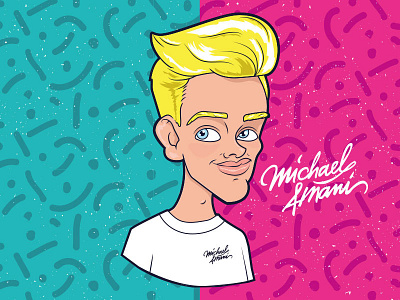 Michael Amani - Sticker design amani antwerp deejay illustration michael