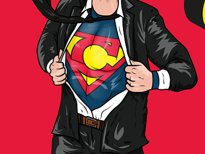 C-man c hero illustration super superhero