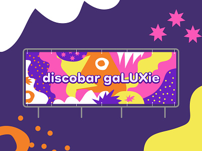 Banner design Discobar Galuxie banner discobar festival