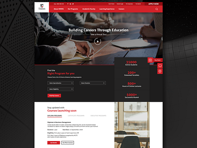 Educational Institute Interface branding college education form field inspiration interface study ui uidesign website