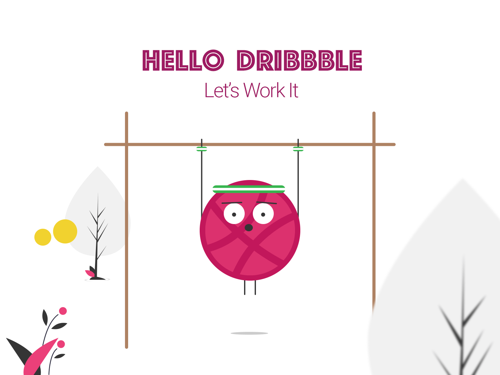 Hello Dribbble! animation debut shot design dribbble flat hello hello dribble minimal vector