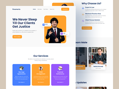 Law Firm Landing Page Design attorney home page landing page landing page design law law firm law firm landing page law firm website law landing page law website lawyer legal ui ui design uiux uiux design ux ux design web design website