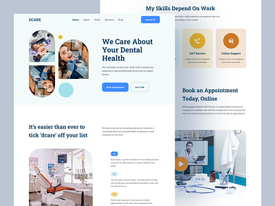 Dental Care Landing Page care dental dental clinic dental website design dentist doctor doctor website health care medical medical landing popular shot tooth treatment ui ui design ux ux design web design