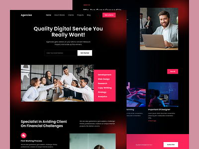 Agency Landing Page agency agency website design company design digital agency digital marketing home page landing landing page design portfolio ui ui design ui ux design ux ux design web web site design website