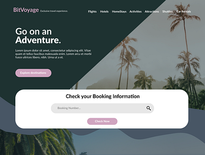 Travel Agency Landing Page Concept