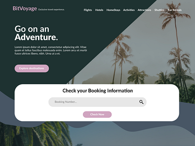 Travel Agency Landing Page Concept