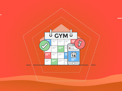 Gym Agenda agenda app gym illustration notification schedule