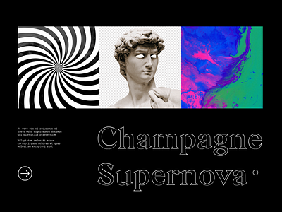 CHAMPAGNE SUPERNOVA design designer flat graphicdesign ui uidesign website